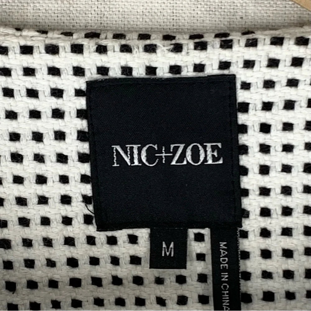 NIC+ZOE~Women’s “Connect the Dots” Black/White Asymmetric Zip Jacket~M - Picture 6 of 13